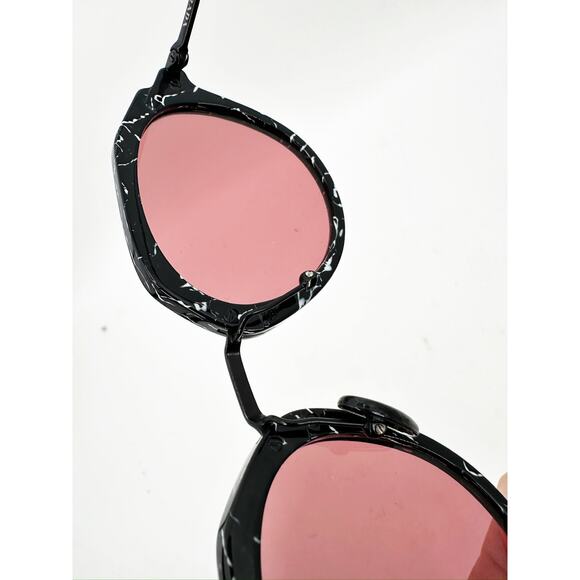 Prada SPR05Y Black Marble Pink Lens‎ Oval 50mm Sunglasses main image 7
